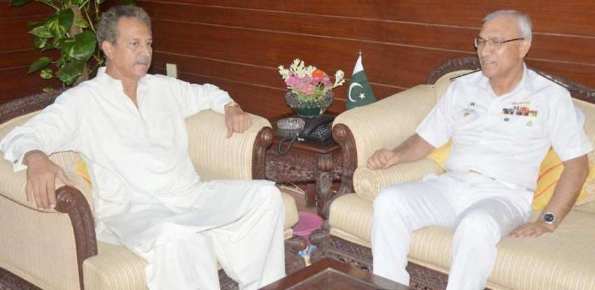 کراچی: میئر کرچی وسیم اختر سے ریئرایڈمرل ساجد وزیر خان ملاقات ..