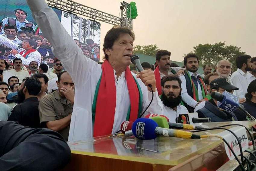 میانوالی: چیئرمین پاکستان تحریک انصاف عمران خان جلسے سے ..