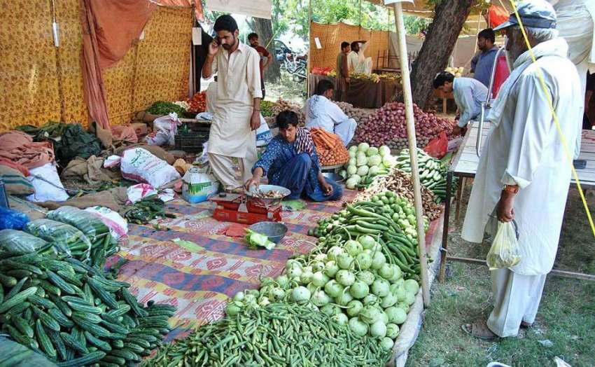 اسلام آباد: سستے رمضان بازار سے شہری سبزیاں خریدنے میں مصروف ..