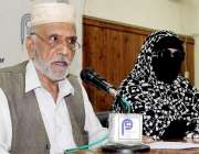 پشاور: گلبرگ کا رہائشی فضل الرحیم اپنی بیٹی کے ہمراہ انصاف کے حصول کے ..
