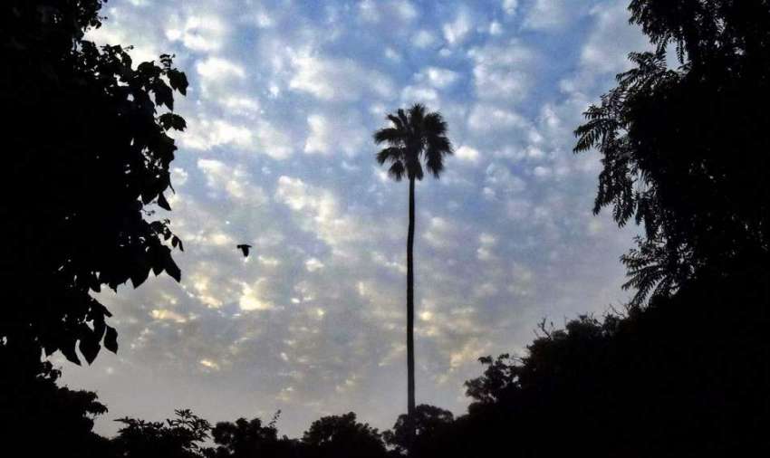 لاہور: صوبائی دارالحکومت میں دوپہر کے و قت آسمان پر چھائے ..