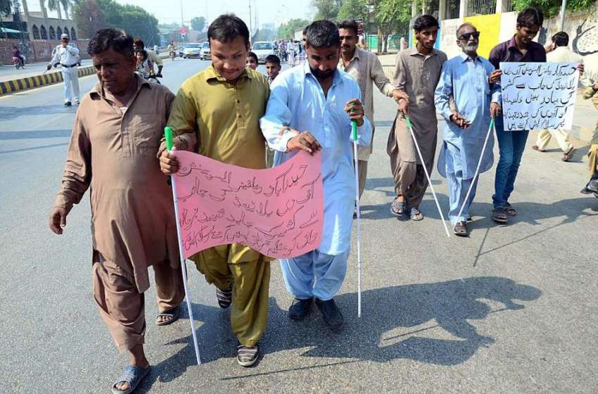 حیدر آباد: معذور افراد مقبوضہ کشمیر پر بھارتی قبضہ کے خلاف ..