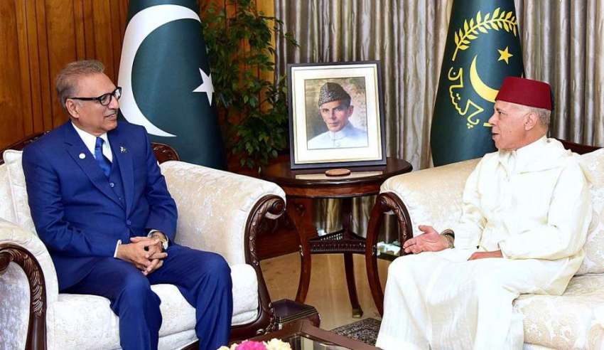 اسلام آباد: صدر مملکت ڈاکٹر عارف علوی سے مراکو کے سفیر محمد ..