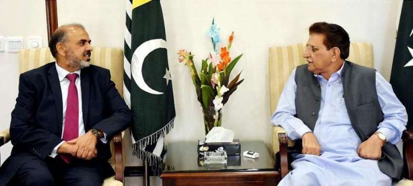 اسلام آباد: وزیراعظم آزاد کشمیر راجہ فاروق حیدر خان سے برطانوی ..