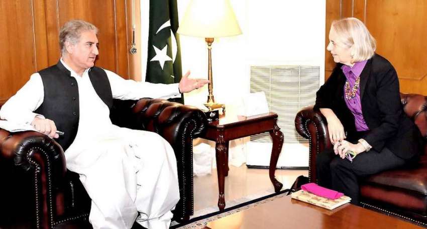 پشاور: وزیر خارجہ مخدوم شاہ محمود قریشی سے سابق آسٹریلین ..