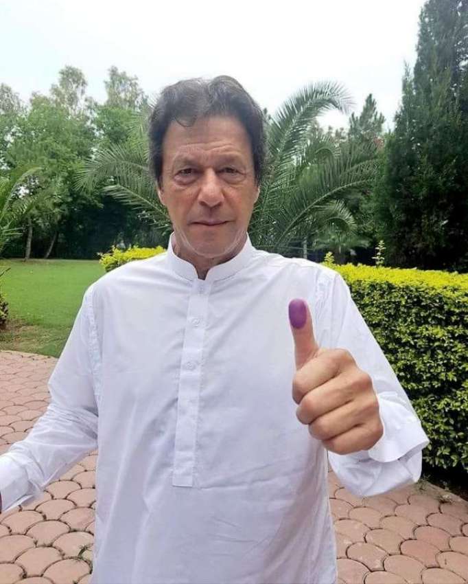 کراچی: عام انتخابات 2018  پاکستان تحریک انصاف کے چیئرمین عمران ..