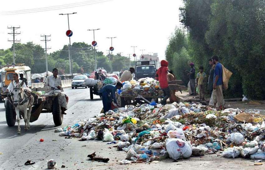 فیصل آباد: ضلعی انتظامیہ کے زیر اہتمام جھنگ روڈ سے کچرا اٹھایا ..