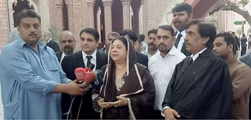 لاہور: تحریک انصاف کی مرکزی رہنما ڈاکٹر یاسمین راشد لاہو ..