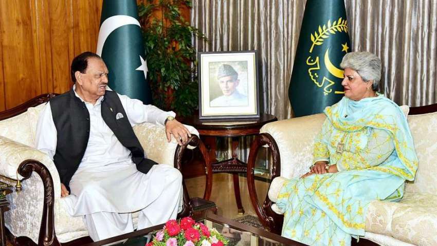 اسلام آباد: صدر مملکت ممنون حسین سے لینہ سلیم معظم ملاقات ..