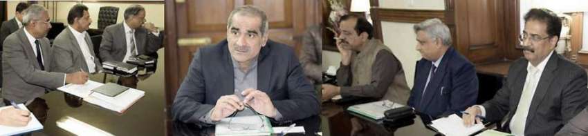 لاہور: وفاقی وزیر ریلوے خواجہ سعد رفیق ہیڈ کوارٹرز آفس میں ..