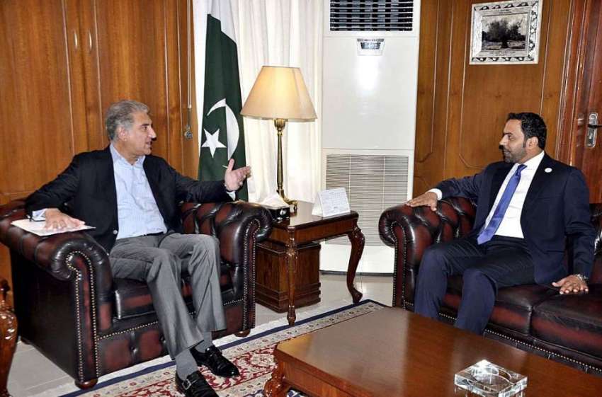 اسلام آباد: وزیر خارجہ شاہ محمود قریشی سے یو اے ای کے سفیر ..