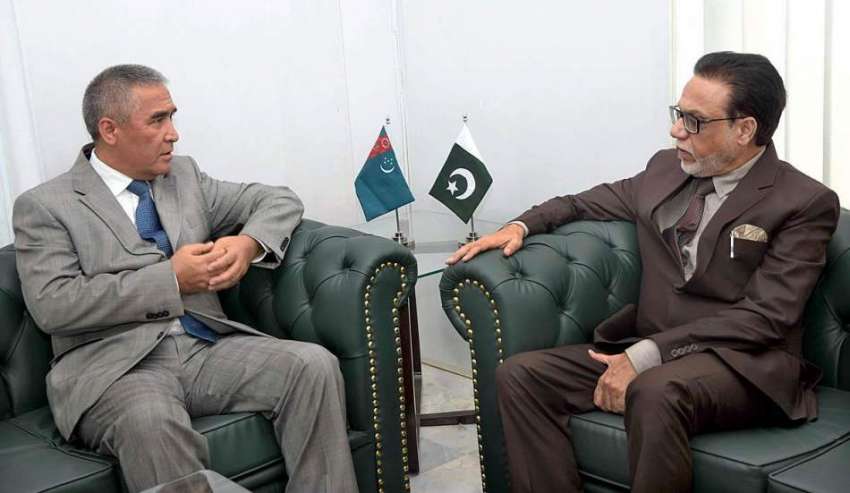 اسلام آباد: ایم ڈی( اے پی پی) احمد ملک اور ترکمانستان کے سفیر ..