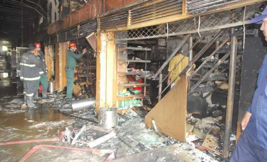 لاہور: برکت مارکیٹ میں واقع عمارت میں آتشزدگی سے تباہی کا ..