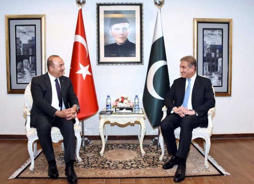 اسلام آباد: وزیر خارجہ مخدوم شاہ محمود قریشی سے ترکی کے وزیر ..