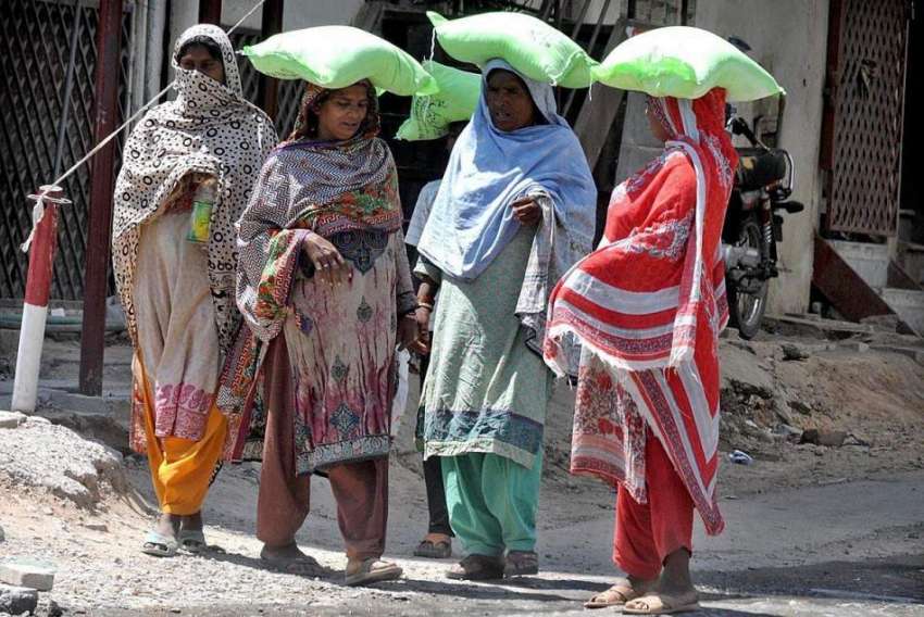 راولپنڈی: خواتین سستا رمضان بازار سے آٹا خرید کر لیجا رہی ..