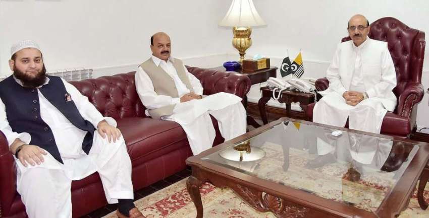 اسلام آباد: صدر آزاد کشمیر سردار مسعود خان سے نو تعینات مشیران ..