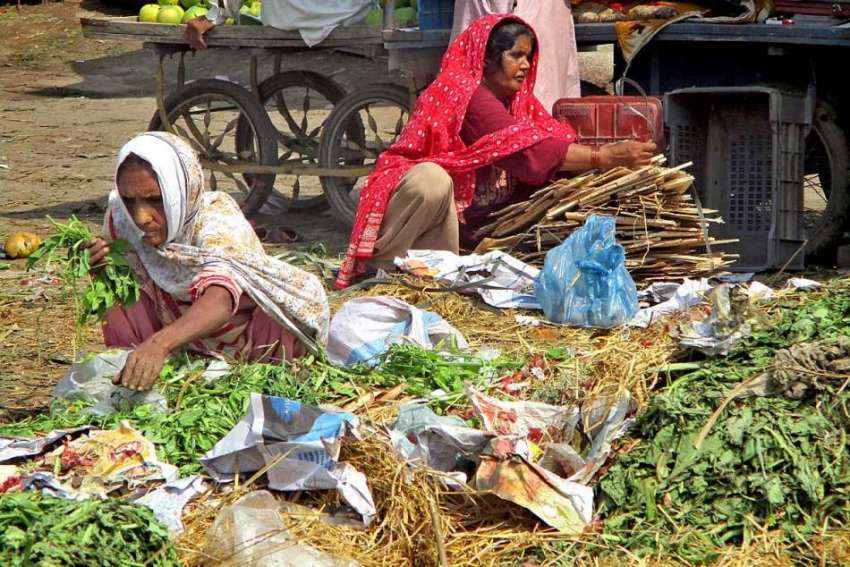 فیصل آباد: خانہ بدوش خواتین کچرے کے ڈھیر سے کار آمد اشیاء ..