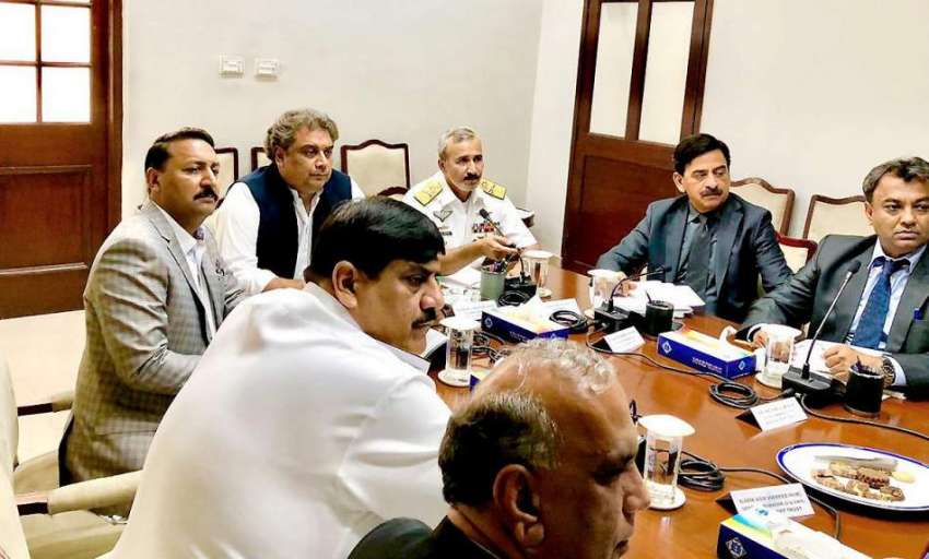 کراچی: وفاقی وزیر برائے پورٹ اینڈ شپنگ علی زیدی کے پی ٹی ..
