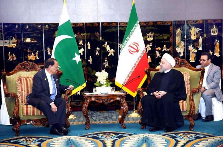 چنگ ڈاؤ: صدر مملکت ممون حسین اور ایرانی صدر ڈاکٹر حسن روحانی ..