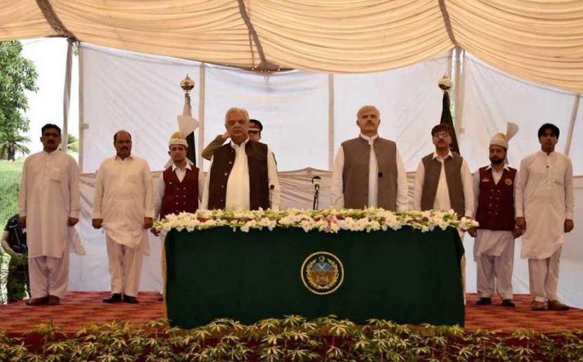 پشاور: وزیراعلیٰ خیبر پختونخوا کے عہدے کی حلف برداری تقریب ..