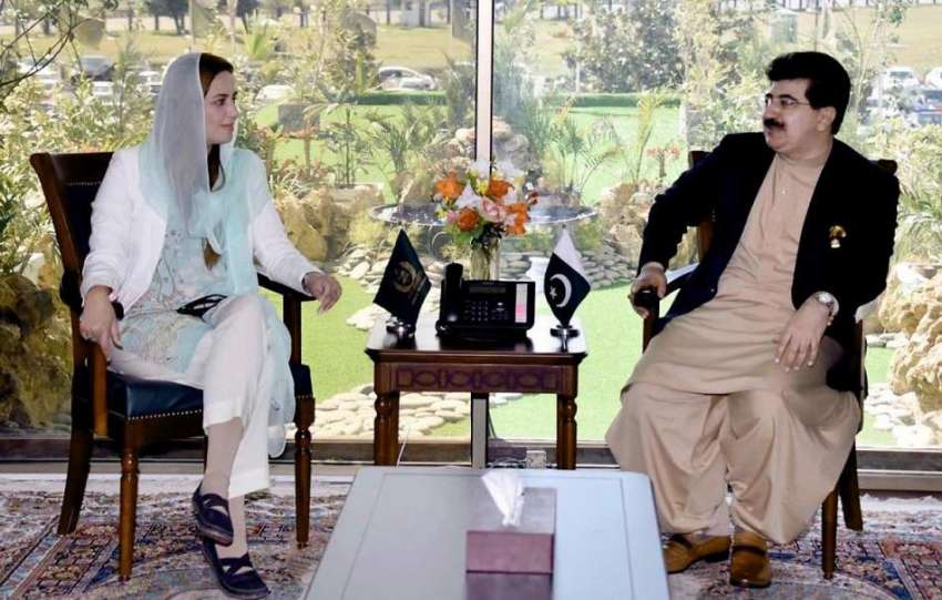 اسلام آباد: چیئرمین سینٹ صادق سنجرانی سے وزیر مملکت برائے ..