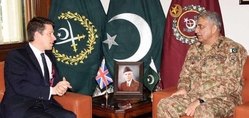 راولپنڈی: آرمی چیف جنرل قمرجاوید باجوہ سے برطانوی نائب مشیر ..