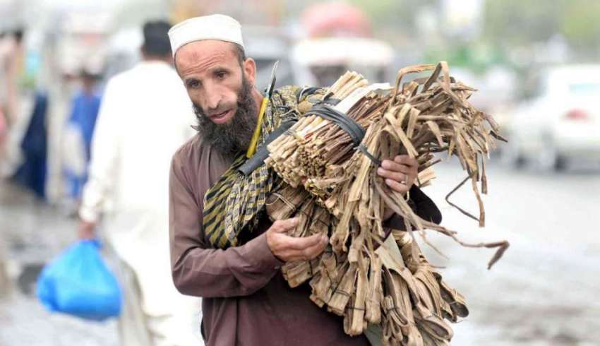 راولپنڈی: محنت کش پھیری لگا کر داتن اور مسواکیں فروخت کررہا ..