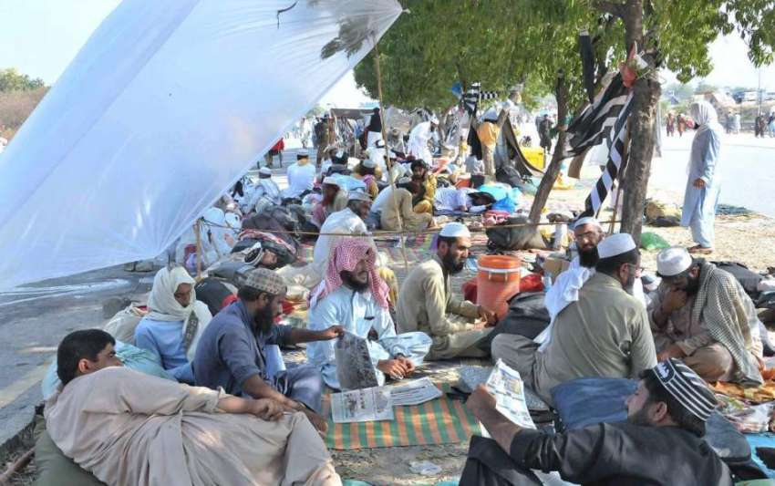 اسلام آباد: وفاقی دارالحکومت میں شاہراہ کشمیر پر دھرنے کے ..