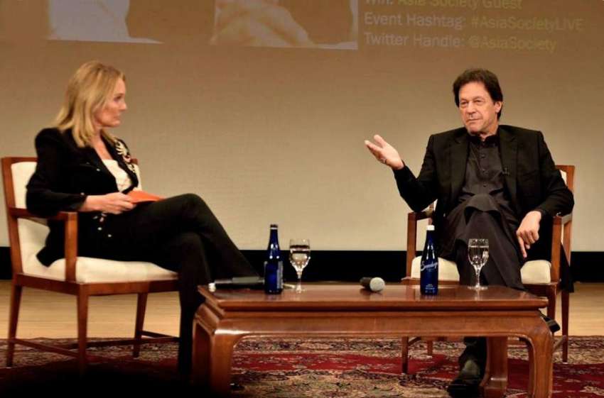 نیویارک: وزیراعظم عمران خان ایشیا سوسائٹی میں گفتگو کر رہے ..
