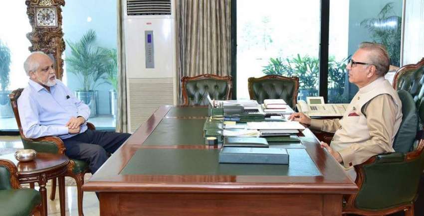 اسلام آباد: صدر مملکت ڈاکٹر عارف علوی سے ایم این اے محمد ..