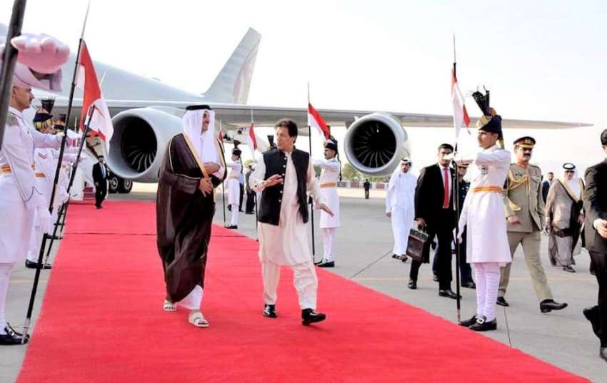 اسلام آباد: وزیر اعظم عمران خان اور قطر کے امیر شیخ تمیم ..