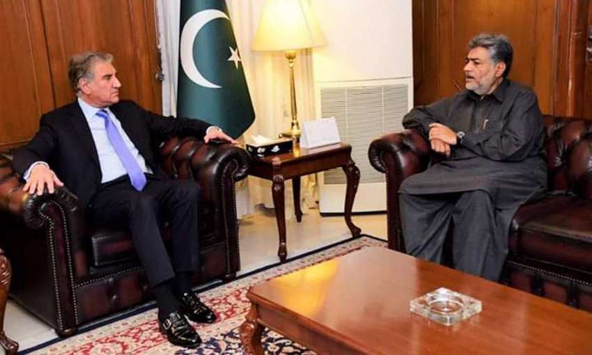 اسلام آباد: وزیر خارجہ مخدوم شاہ محمود قریشی سے وزیر اطلاعات ..