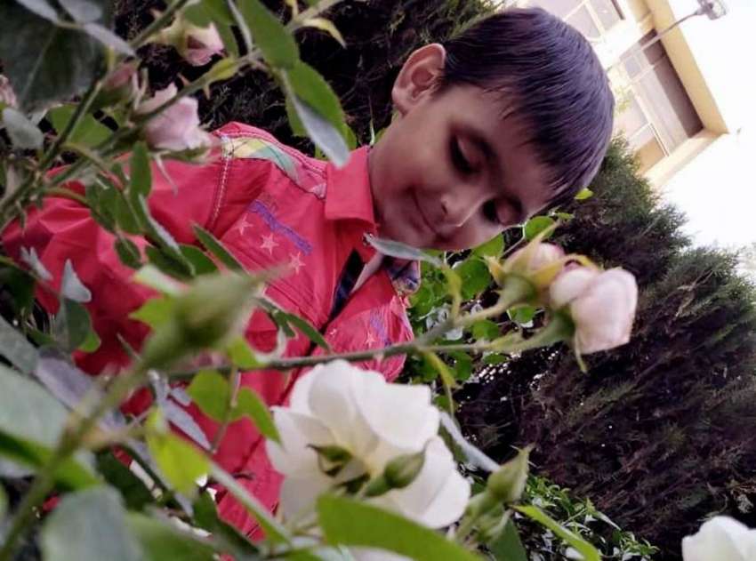 راولپنڈی: مقامی پارک میں ایک بچہ گلاب کی پتیاں جمع کر رہا ..