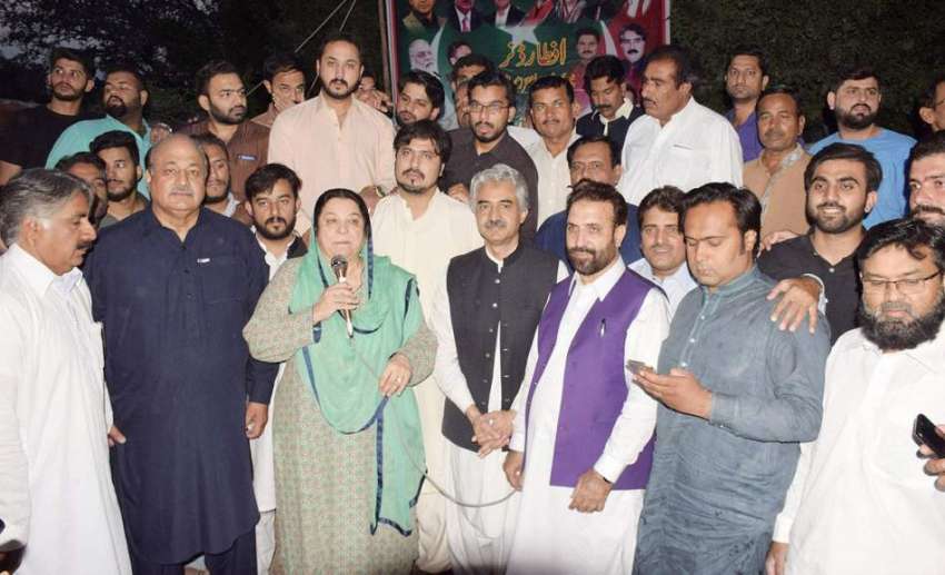 لاہور: صوبائی وزیر صحت ڈاکٹر یاسمین راشد تحریک انصاف کے ..