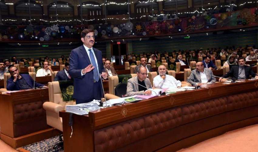 کراچی :وزیراعلی سندھ سید مرادعلی شاہ صوبائی اسمبلی کے اجلاس ..