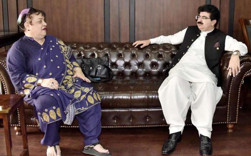 اسلام آباد: چیئرمین سینیٹ محمد صادق سنجرانی سے وفاقی وزیر ..