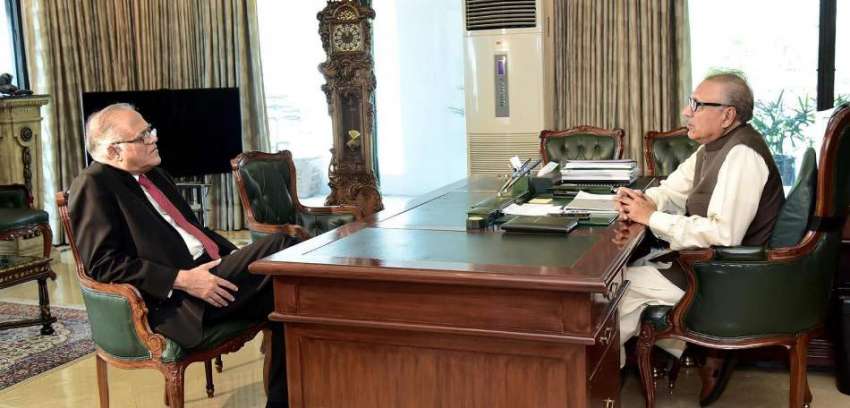 اسلام آباد: صدر مملکت ڈاکٹر عارف علوی سے جاوید جبار ملاقات ..