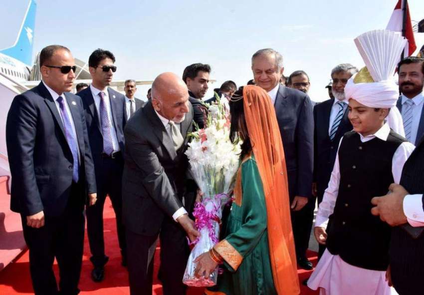 راولپنڈی:افغانستان کے صدر اشرف غنی کا پاکستان آمد کے موقع ..