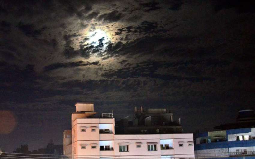 حیدرآباد: شام کے  آسمان پر  بادل منڈلانے کا حسین منظر
