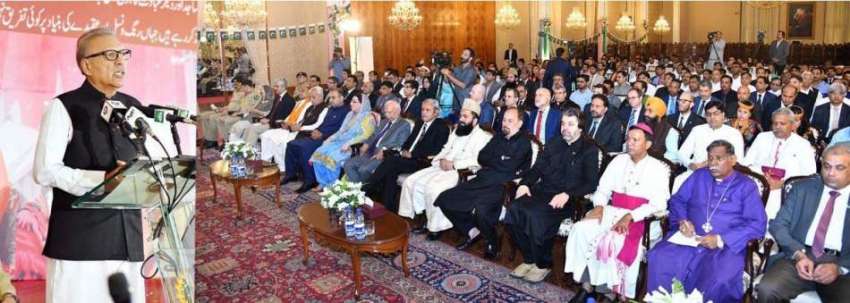 اسلام آباد: صدر مملکت ڈاکٹر عارف علوی مسیحی برادری سے خطاب ..