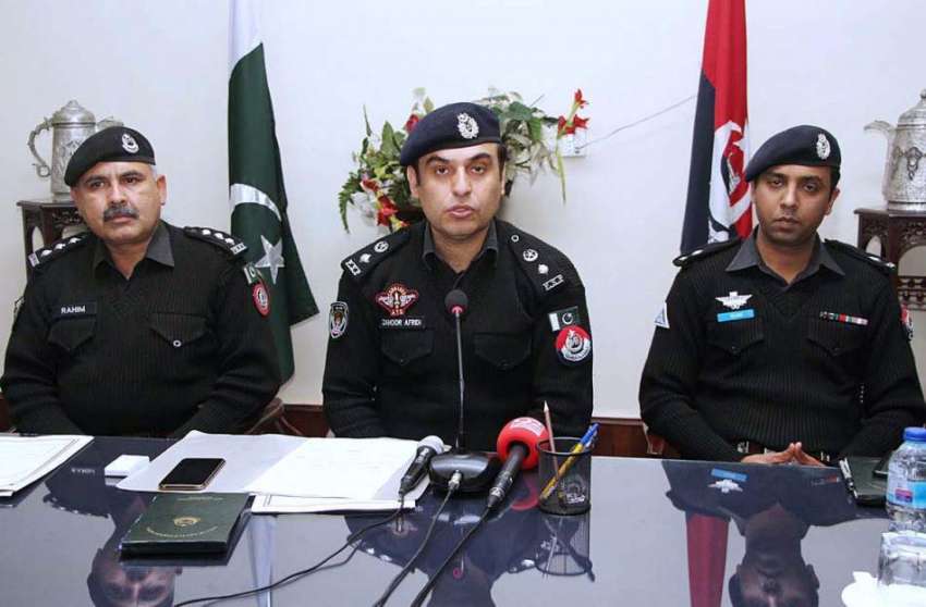 پشاور: ایس ایس پی آپریشن ظہور بابر آفریدی پولیس لائن میں ..