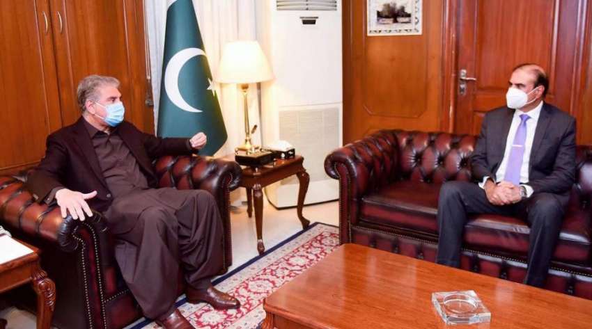 اسلام آباد، وزیر خارجہ شاہ محمود قریشی سے ریکٹر نمل میجر ..