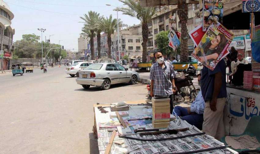 کراچی: لاک ڈوان کے باعث صوبائی دارالحکومت کے صدر بازار کی ..