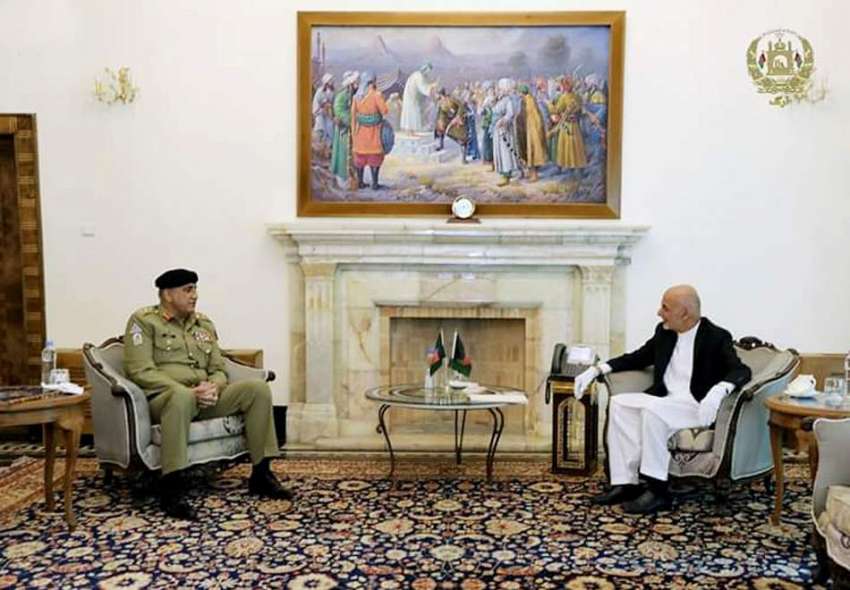 کابل: افغان صدر اشرف غنی سے آرمی چیف جنرل قمر جاوید باجوہ ..