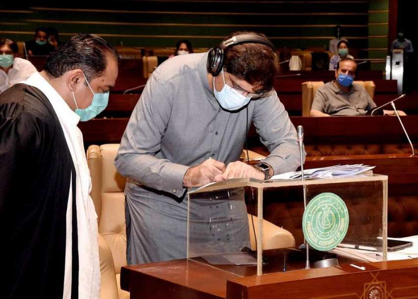 کراچی: وزیراعلیٰ سید مراد علی شاہ ، آئین کے آرٹیکل 123 کے تحت ..
