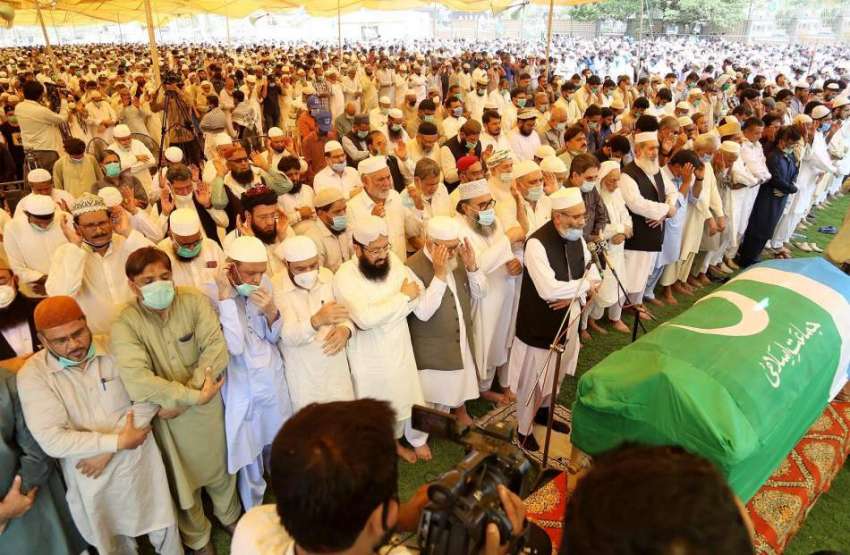 کراچی: سابق امیر جماعت اسلامی سید منورحسن کی نماز جنازہ ..