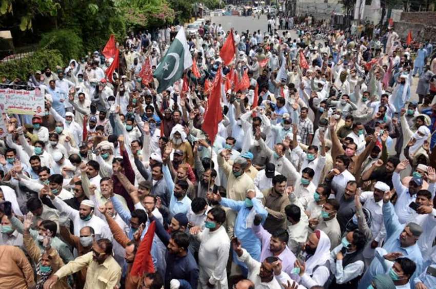 لاہور:واپڈا ہائیڈرو الیکٹرک لیبر یونین کے زیراہتمام اپنے ..