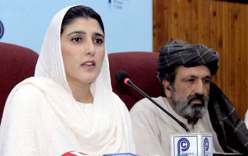 پشاور : پاکستان تحریک انصاف گلالئی کی چیئر پرسن عائشه گلالئی ..