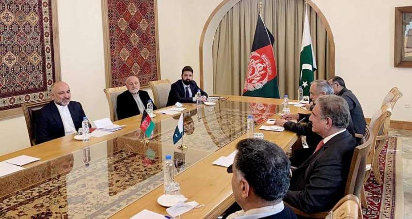 کابل، وزیر خارجہ شاہ محمود قریشی دورہ کابل کے دوران افغان ..