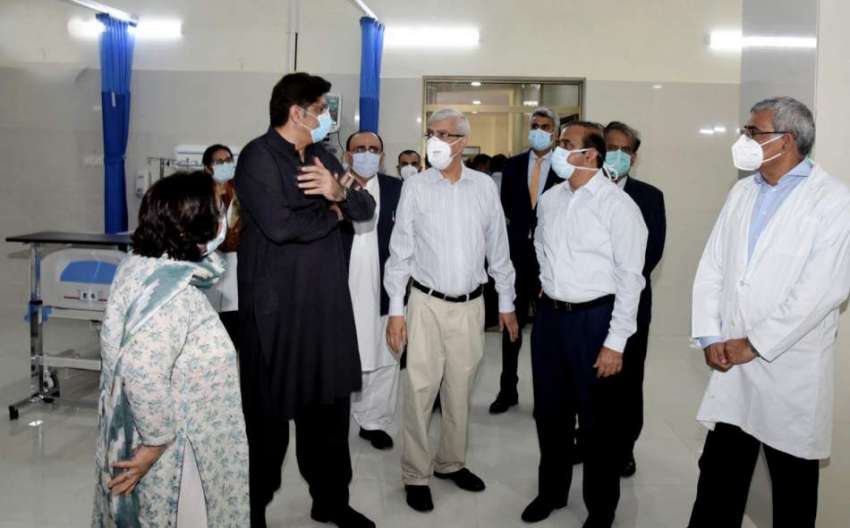 کراچی: وزیراعلی سندھ  سید مرادعلی شاہ کو ڈاؤ یونیورسٹی ہسپتال ..